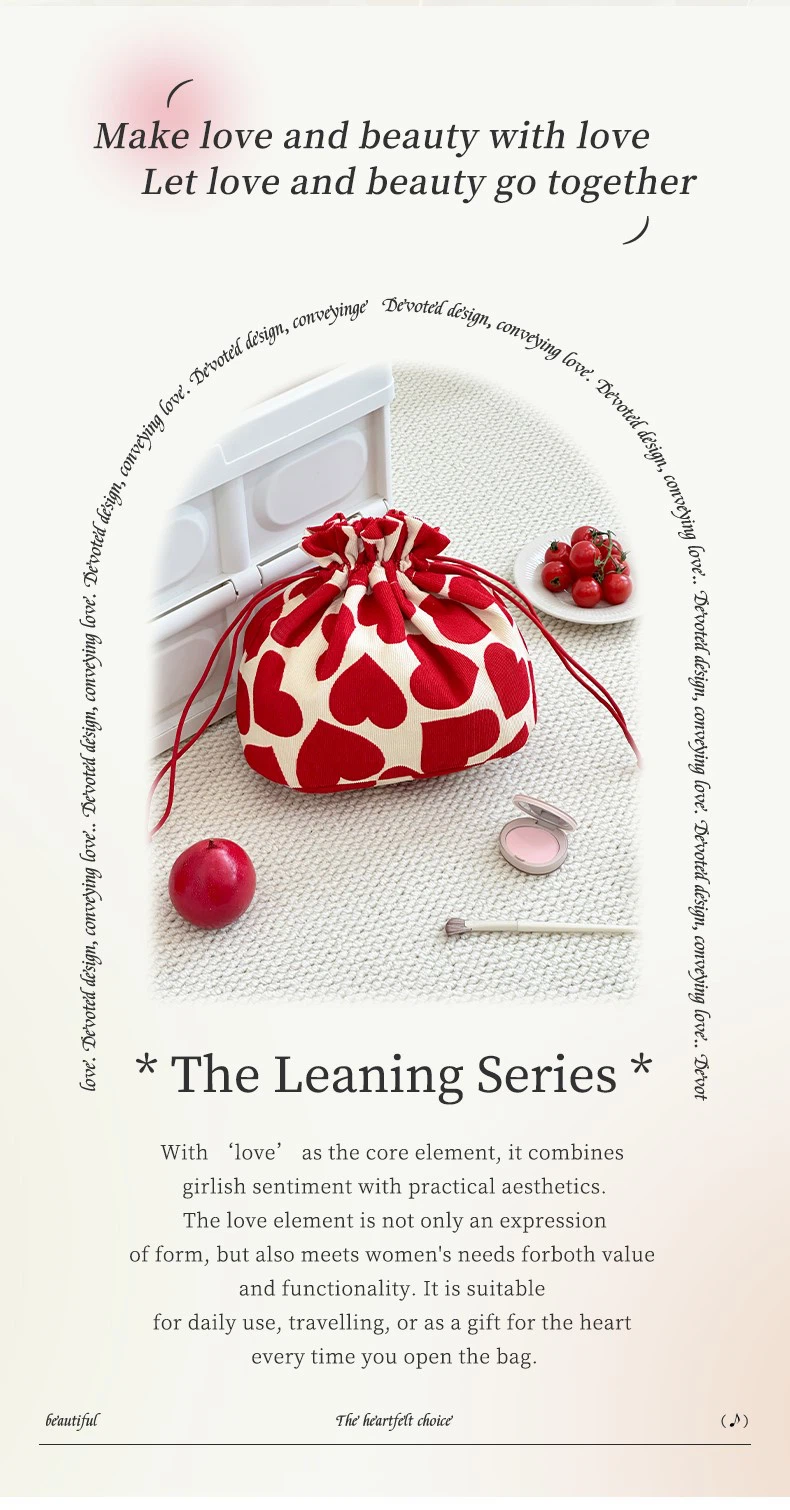 Womens drawstring portable cosmetic bag-3